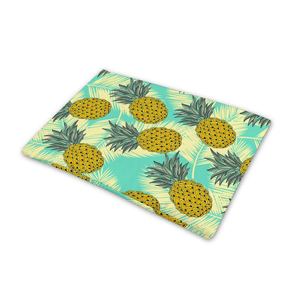 Tropical Vintage Pineapple Pattern Print Pet Cooling Mat Cover