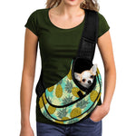 Tropical Vintage Pineapple Pattern Print Pet Sling Carrier