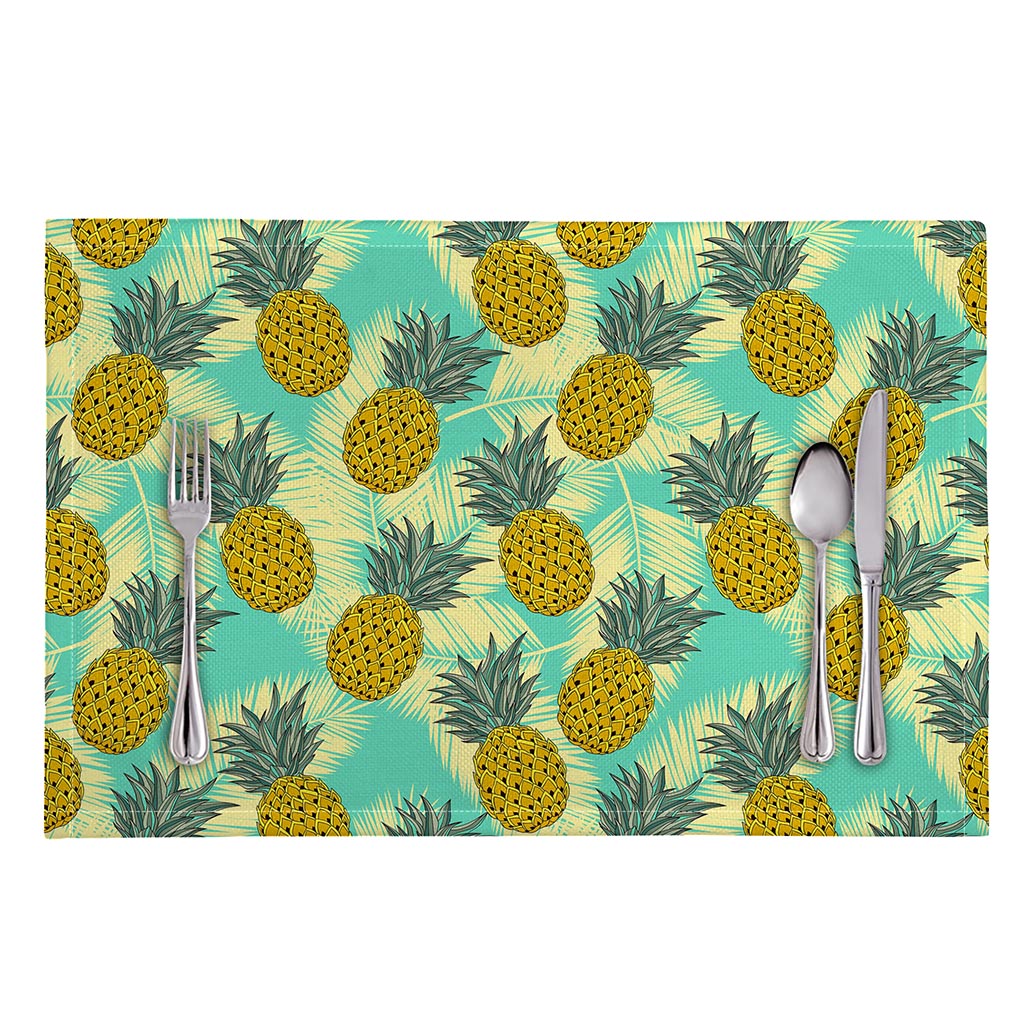 Tropical Vintage Pineapple Pattern Print Placemat