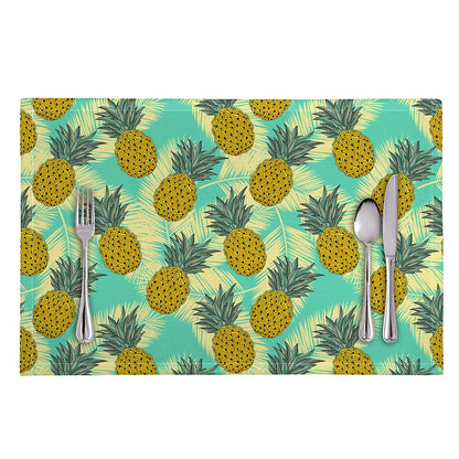 Tropical Vintage Pineapple Pattern Print Placemat