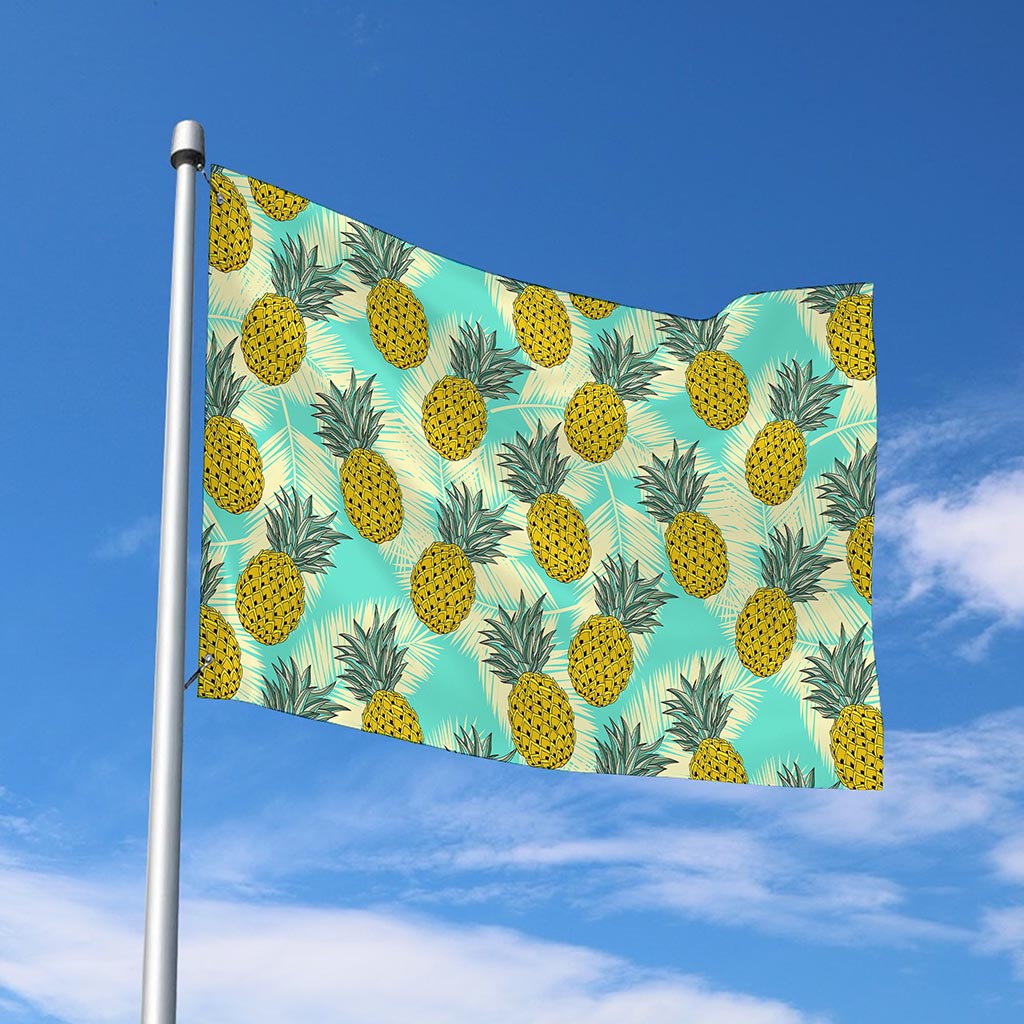 Tropical Vintage Pineapple Pattern Print Polyester Flag