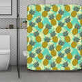 Tropical Vintage Pineapple Pattern Print Polyester Shower Curtain