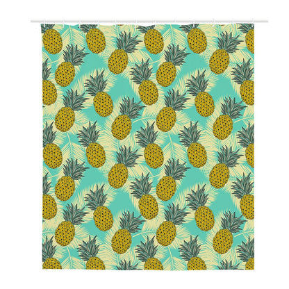 Tropical Vintage Pineapple Pattern Print Polyester Shower Curtain