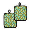 Tropical Vintage Pineapple Pattern Print Pot Holders