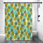 Tropical Vintage Pineapple Pattern Print Premium Shower Curtain