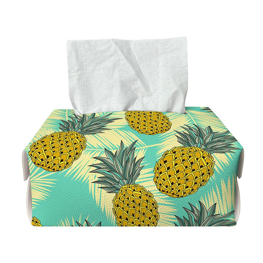 Tropical Vintage Pineapple Pattern Print Rectangle Tissue Box Cover
