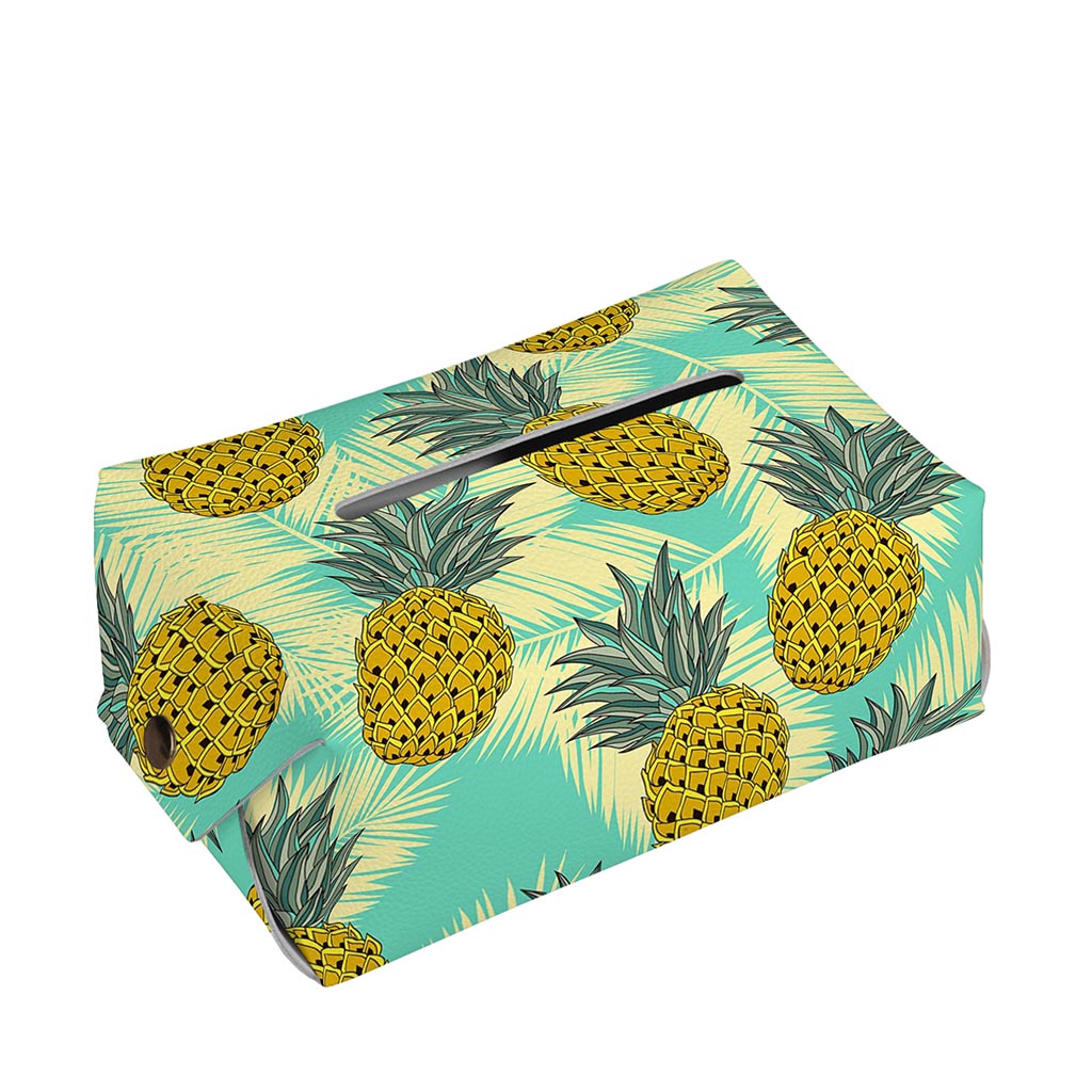 Tropical Vintage Pineapple Pattern Print Rectangle Tissue Box Cover