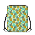 Tropical Vintage Pineapple Pattern Print Rectangular Crossbody Bag