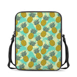 Tropical Vintage Pineapple Pattern Print Rectangular Crossbody Bag