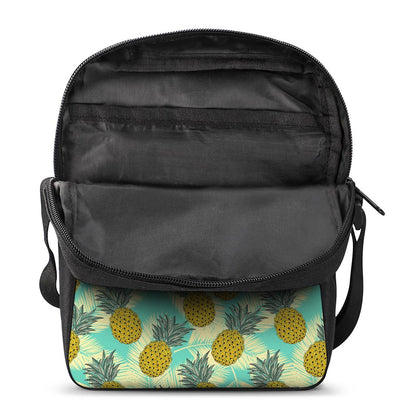 Tropical Vintage Pineapple Pattern Print Rectangular Crossbody Bag