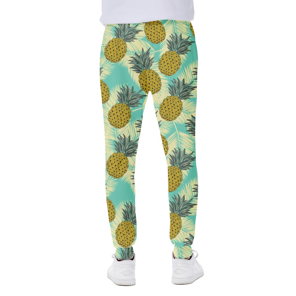 Tropical Vintage Pineapple Pattern Print Scuba Joggers
