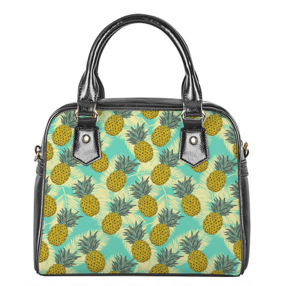 Tropical Vintage Pineapple Pattern Print Shoulder Handbag
