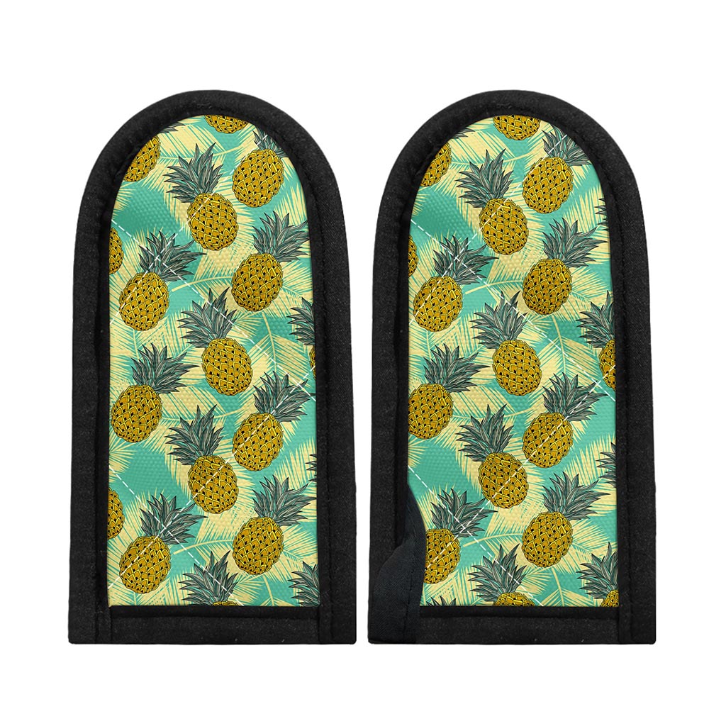 Tropical Vintage Pineapple Pattern Print Skillet Handle Cover
