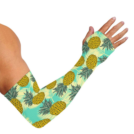 Tropical Vintage Pineapple Pattern Print Sun Protection Arm Sleeves