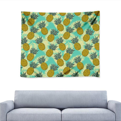 Tropical Vintage Pineapple Pattern Print Tapestry