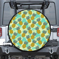 Tropical Vintage Pineapple Pattern Print Tire Cover