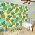 Tropical Vintage Pineapple Pattern Print Wall Sticker