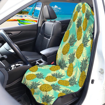 Tropical Vintage Pineapple Pattern Print Waterproof Car Seat Cover