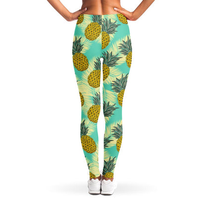 Tropical Vintage Pineapple Pattern Print Women's Leggings