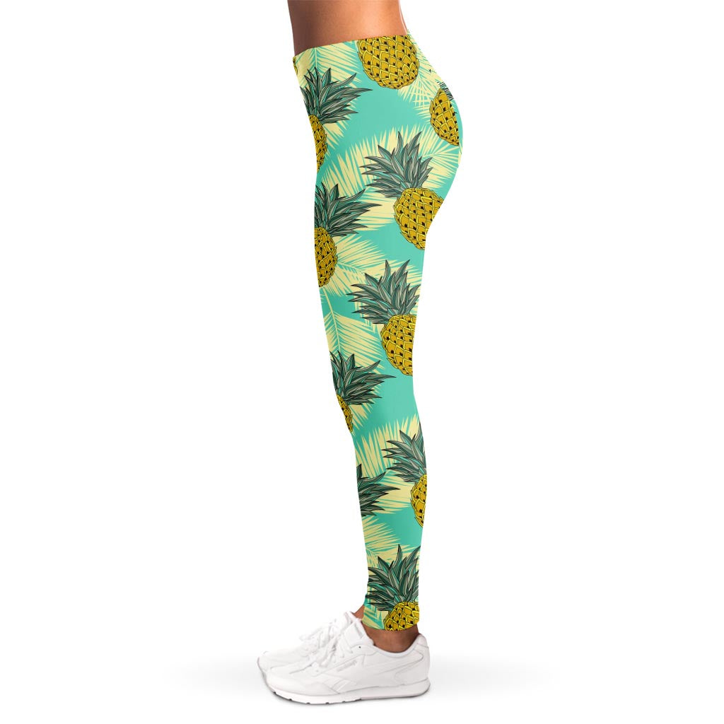 Tropical Vintage Pineapple Pattern Print Women's Leggings