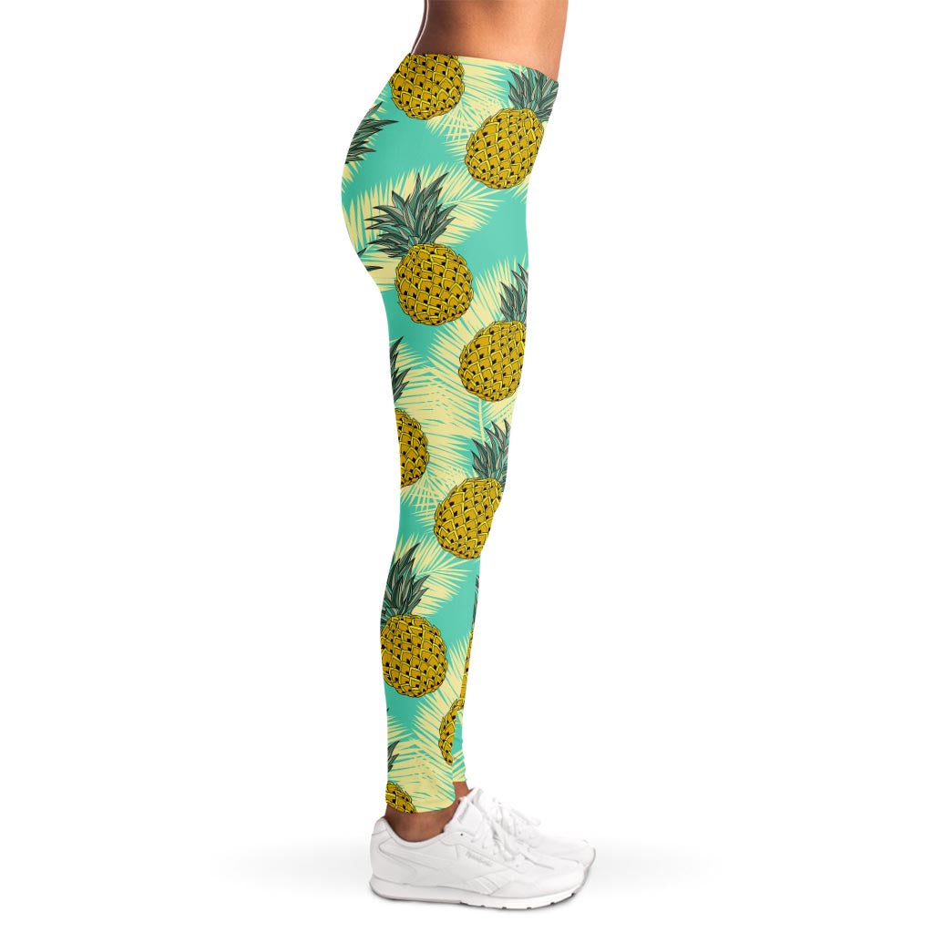 Tropical Vintage Pineapple Pattern Print Women's Leggings