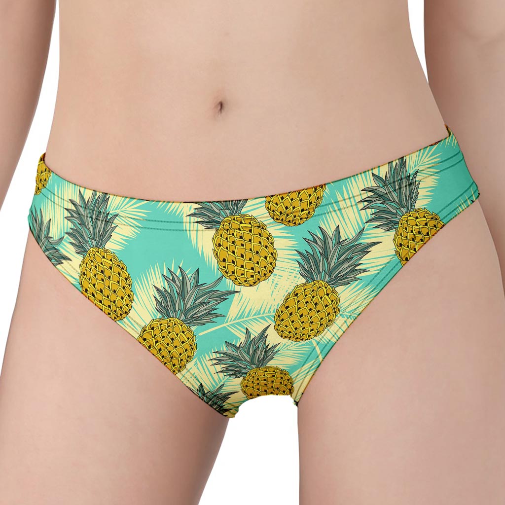 Tropical Vintage Pineapple Pattern Print Women's Panties