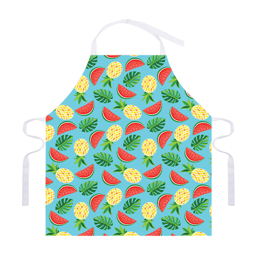 Tropical Watermelon And Pineapple Print Adjustable Apron