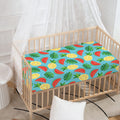 Tropical Watermelon And Pineapple Print Baby Crib Sheet