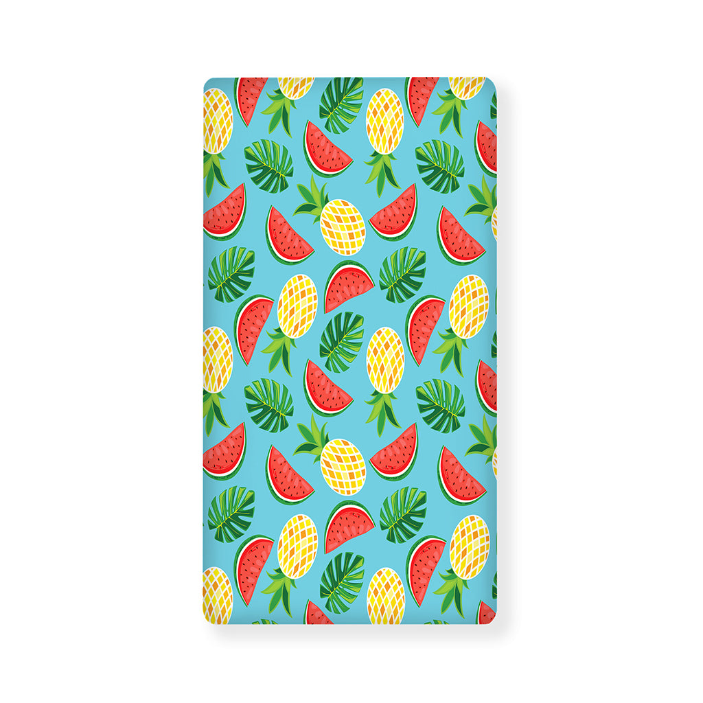 Tropical Watermelon And Pineapple Print Baby Crib Sheet