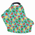 Tropical Watermelon And Pineapple Print Baby Seat Cover