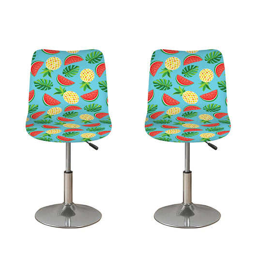 Tropical Watermelon And Pineapple Print Bar Stool Covers
