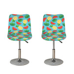 Tropical Watermelon And Pineapple Print Bar Stool Covers