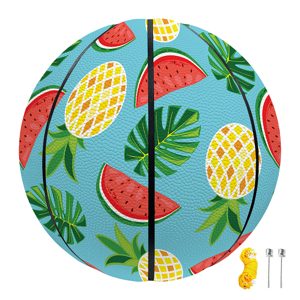 Tropical Watermelon And Pineapple Print Basketball