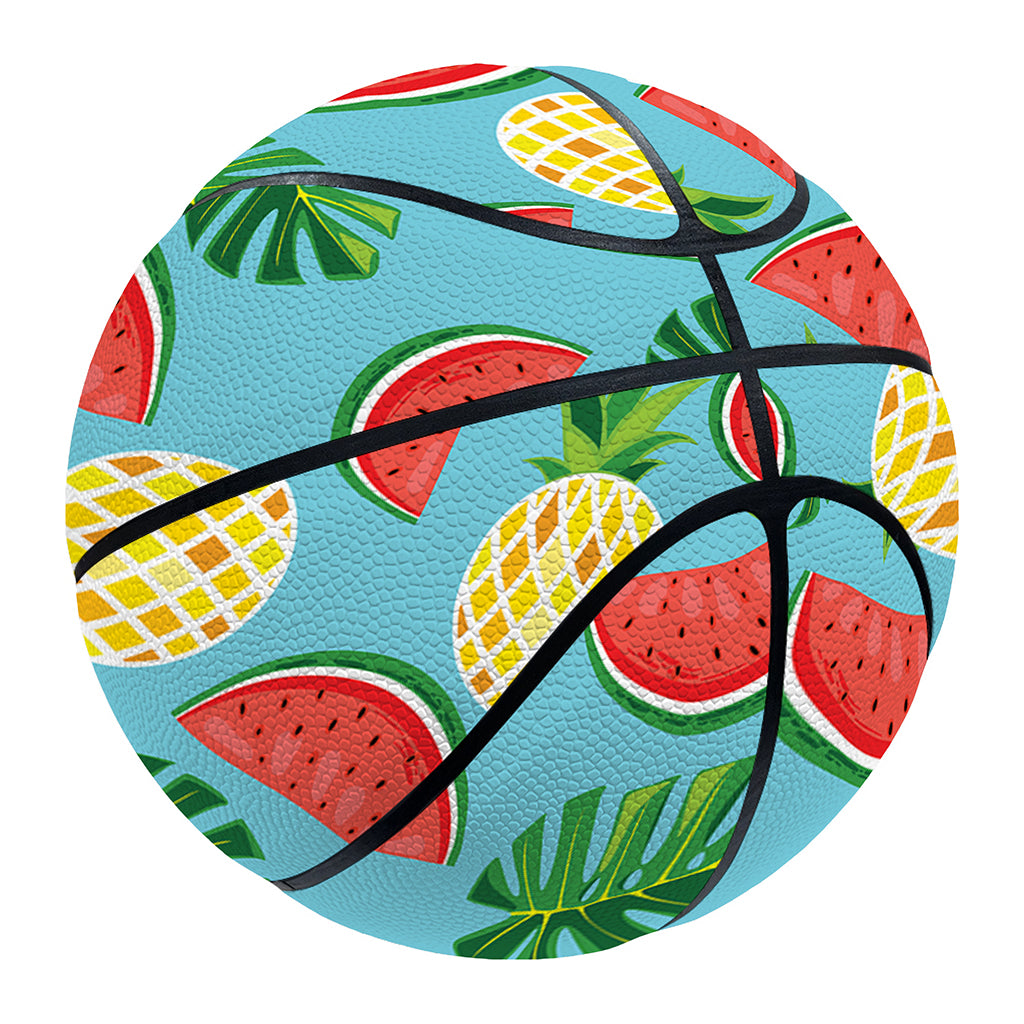 Tropical Watermelon And Pineapple Print Basketball