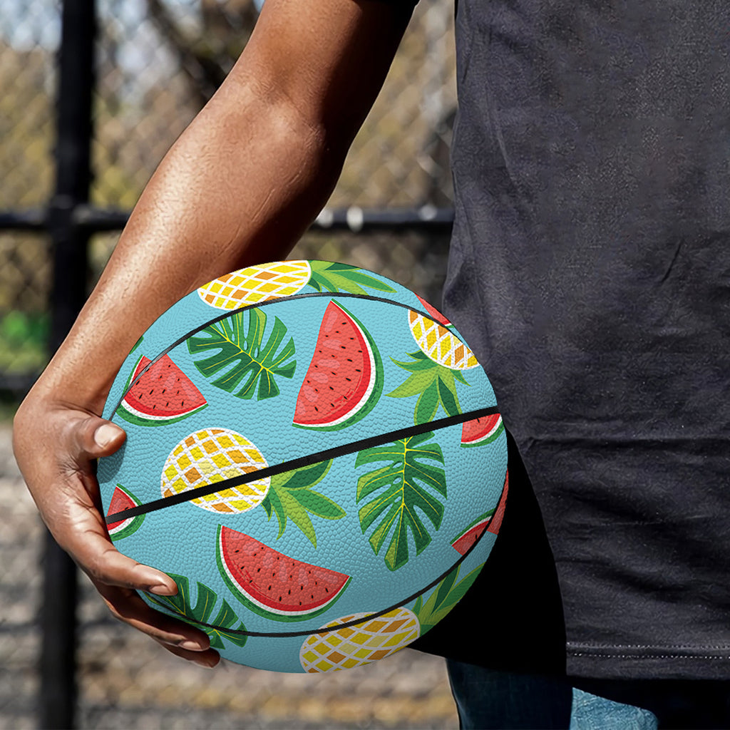 Tropical Watermelon And Pineapple Print Basketball