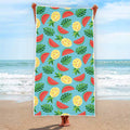 Tropical Watermelon And Pineapple Print Beach Towel