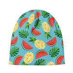 Tropical Watermelon And Pineapple Print Beanie