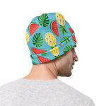 Tropical Watermelon And Pineapple Print Beanie