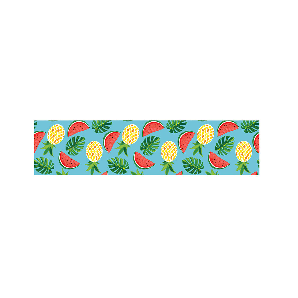 Tropical Watermelon And Pineapple Print Bed Runner