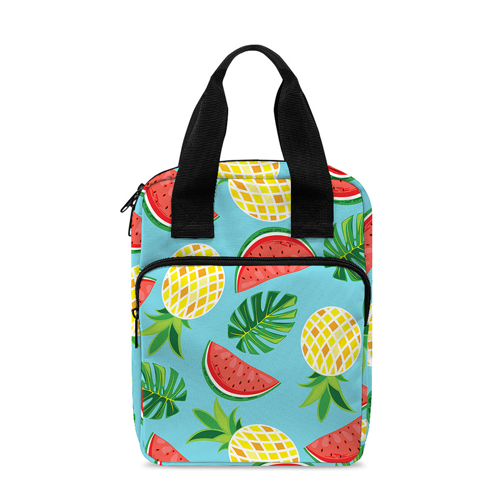 Tropical Watermelon And Pineapple Print Bible Tote Bag