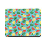 Tropical Watermelon And Pineapple Print Bifold Wallet
