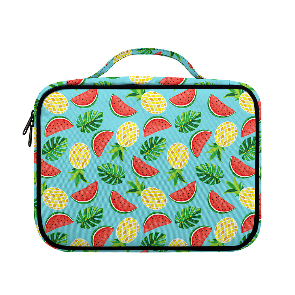 Tropical Watermelon And Pineapple Print Briefcase Bible Bag