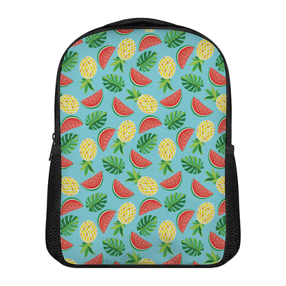 Tropical Watermelon And Pineapple Print Casual Backpack