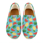 Tropical Watermelon And Pineapple Print Casual Shoes