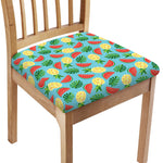 Tropical Watermelon And Pineapple Print Chair Cushion Cover