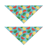 Tropical Watermelon And Pineapple Print Dog Bandana