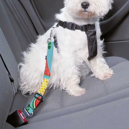 Tropical Watermelon And Pineapple Print Dog Seat Belt