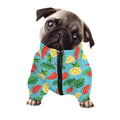 Tropical Watermelon And Pineapple Print Dog Zip Up Jacket