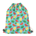 Tropical Watermelon And Pineapple Print Drawstring Bag
