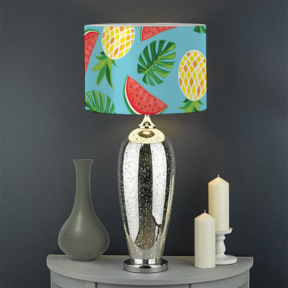 Tropical Watermelon And Pineapple Print Drum Lamp Shade